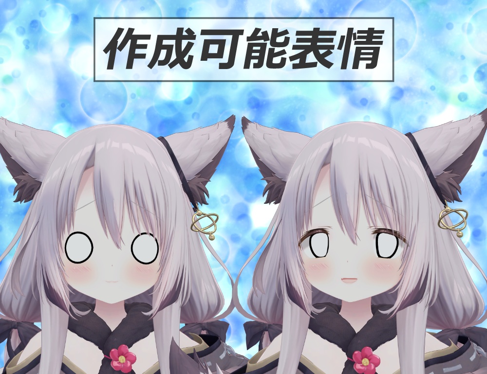 【九尾の傍観者用】表情追加・調整用Shapeキー追加パッチ