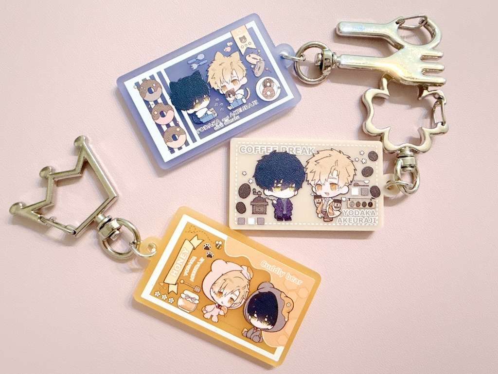 よだつかアクリルキーホルダー3個セット