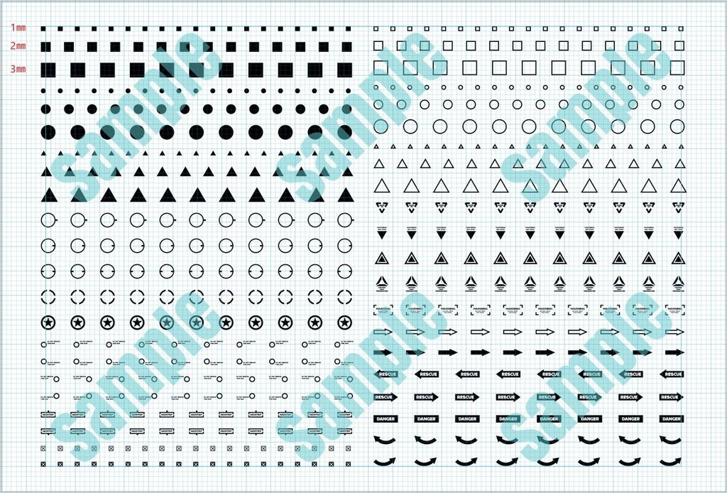 汎用白デカール