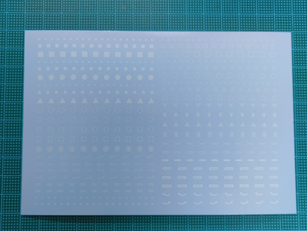 汎用白デカール