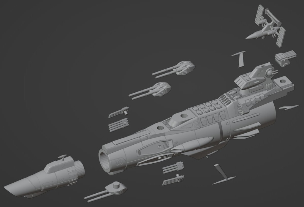 1/1000スケール 地球防衛軍 巡洋艦