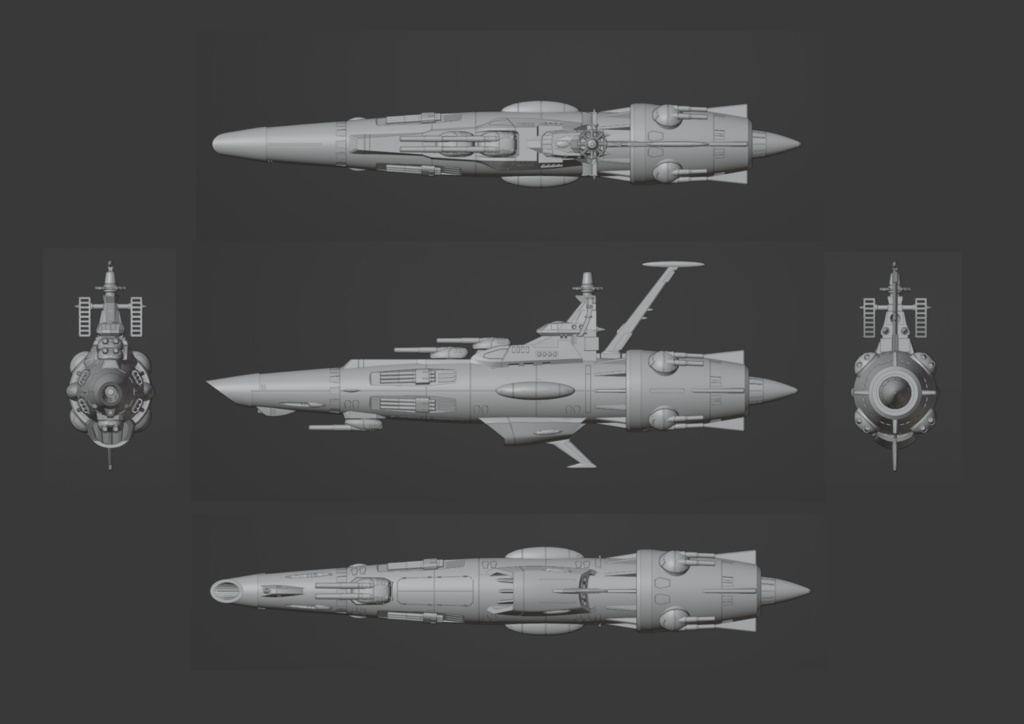 1/1000スケール 地球連邦防衛軍 護衛艦 (2艦セット)