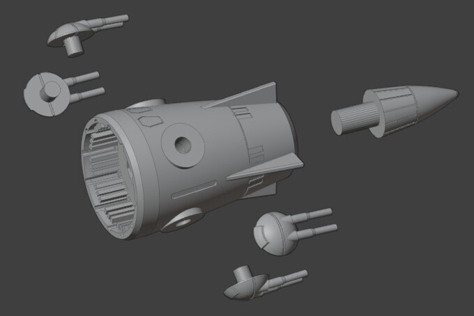 1/1000スケール 地球連邦防衛軍 護衛艦 (2艦セット)