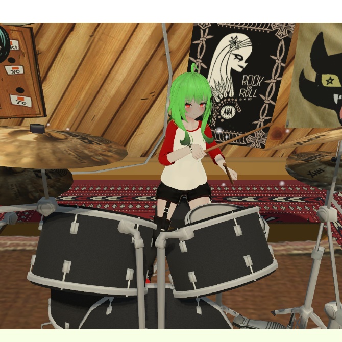 【VRChat想定衣装】ライブ帰りラグランセット【PB対応】