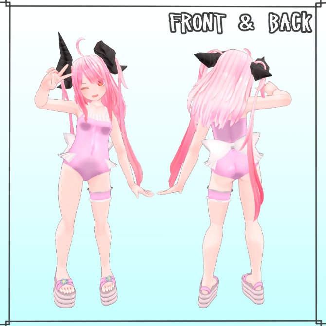 【VRChat想定衣装】ヴィアメルトちゃん専用 女児用水着