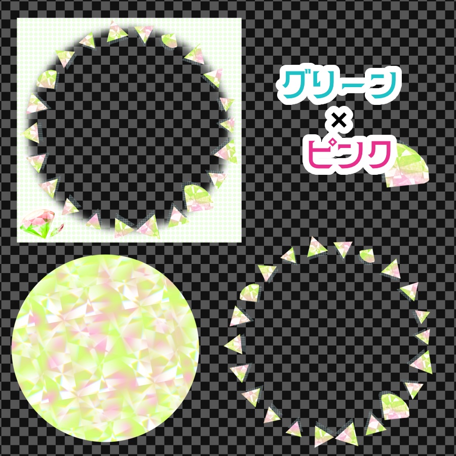 バイカラー宝石アイコンリング