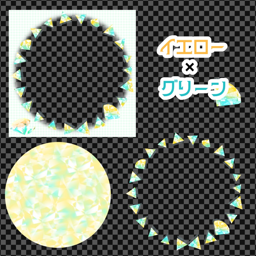 バイカラー宝石アイコンリング