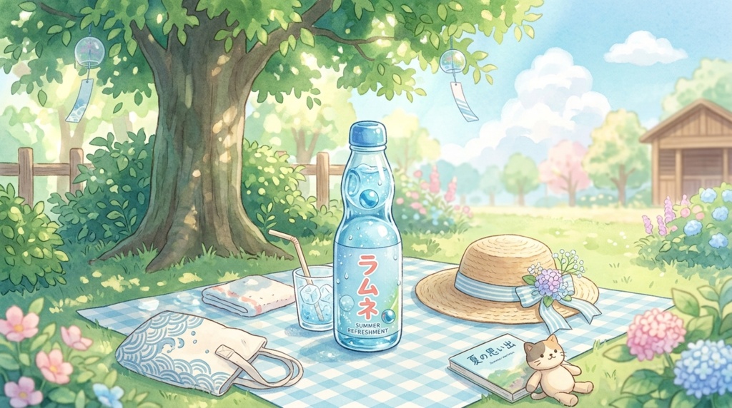 【フリーBGM】涼しい木陰でラムネを飲もう