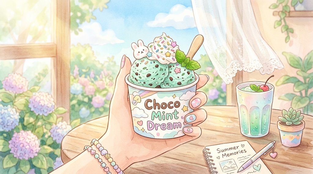【フリーBGM】チョコミントアイスと夏の午後