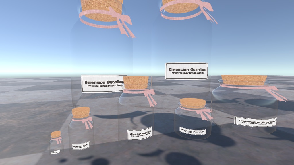 【VRChat】人を閉じ込められる小瓶+虫かご+鳥かご