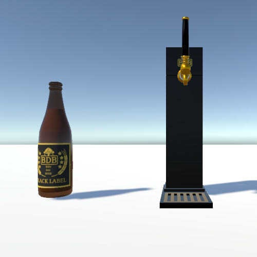 【VRChat想定】ビールサーバー&瓶ビールシステム