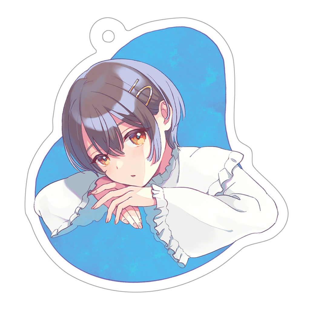 ショートヘア女子Aアクリルキーホルダー