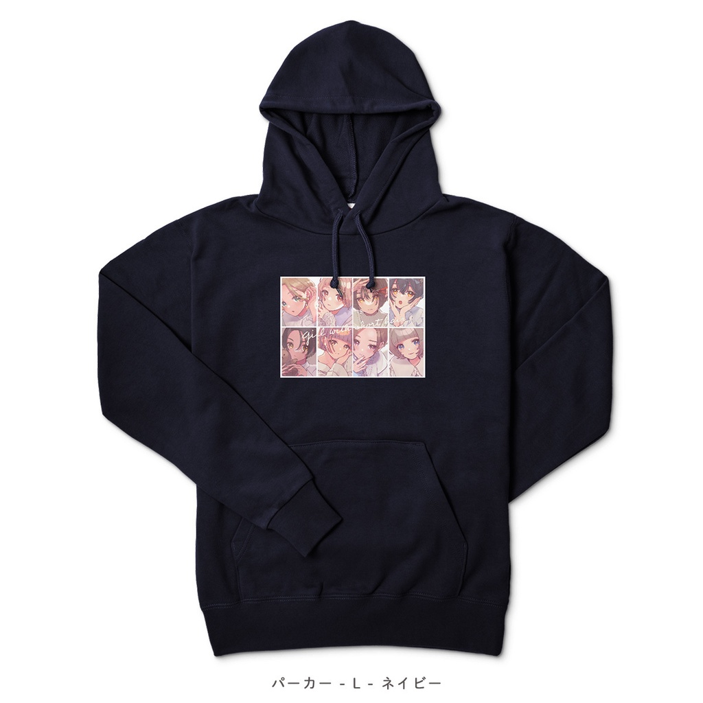 ショートヘア女子パーカー