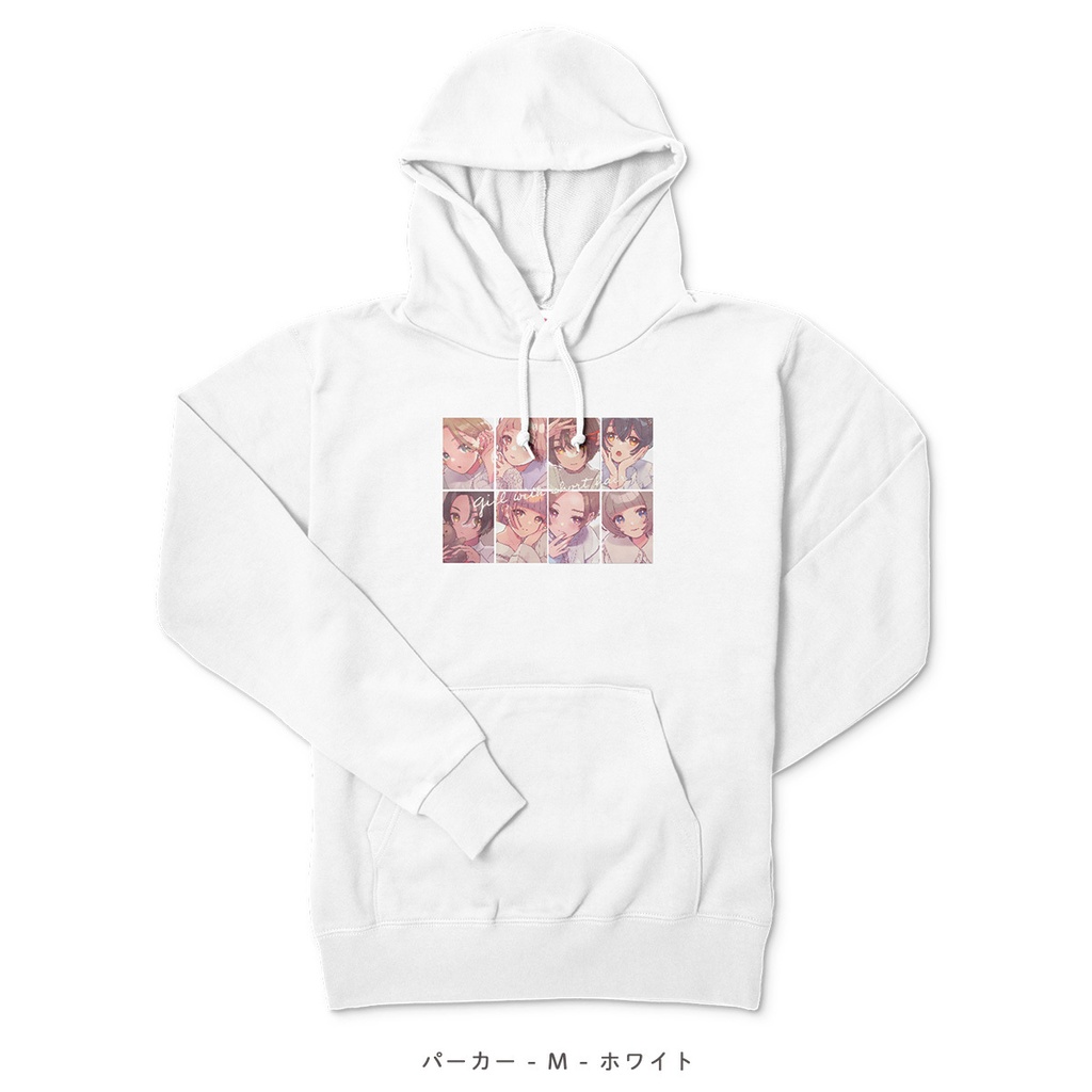 ショートヘア女子パーカー