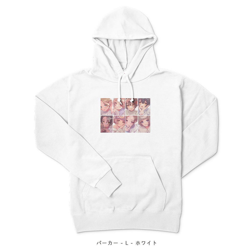 ショートヘア女子パーカー