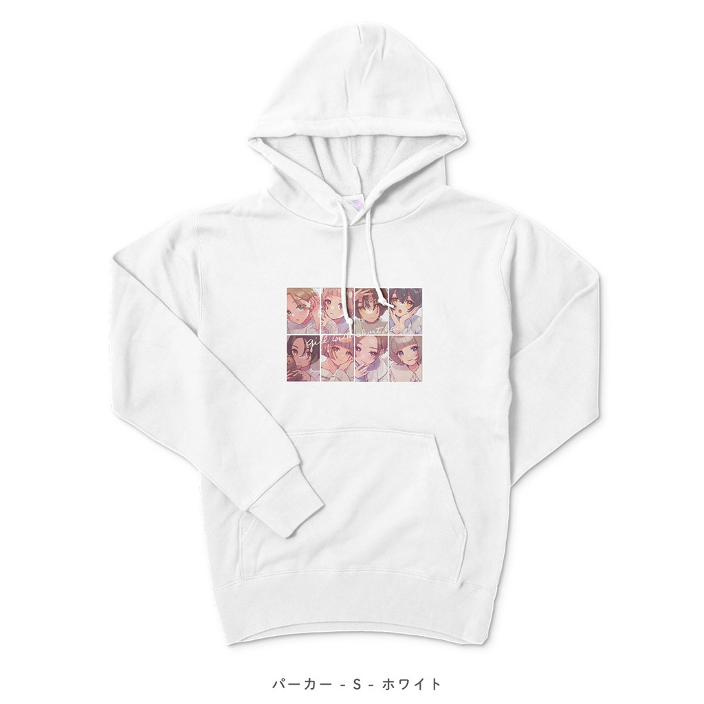 ショートヘア女子パーカー