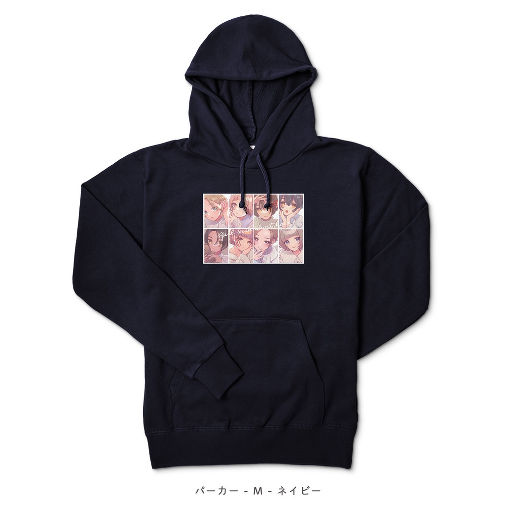 ショートヘア女子パーカー