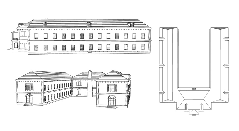 洋館風建物3点セット