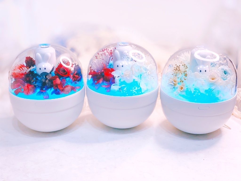 【各一点物】イメージドライフラワーUSB加湿器