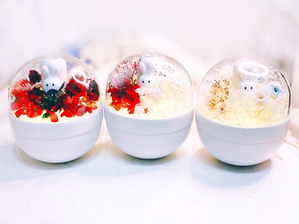 【各一点物】イメージドライフラワーUSB加湿器