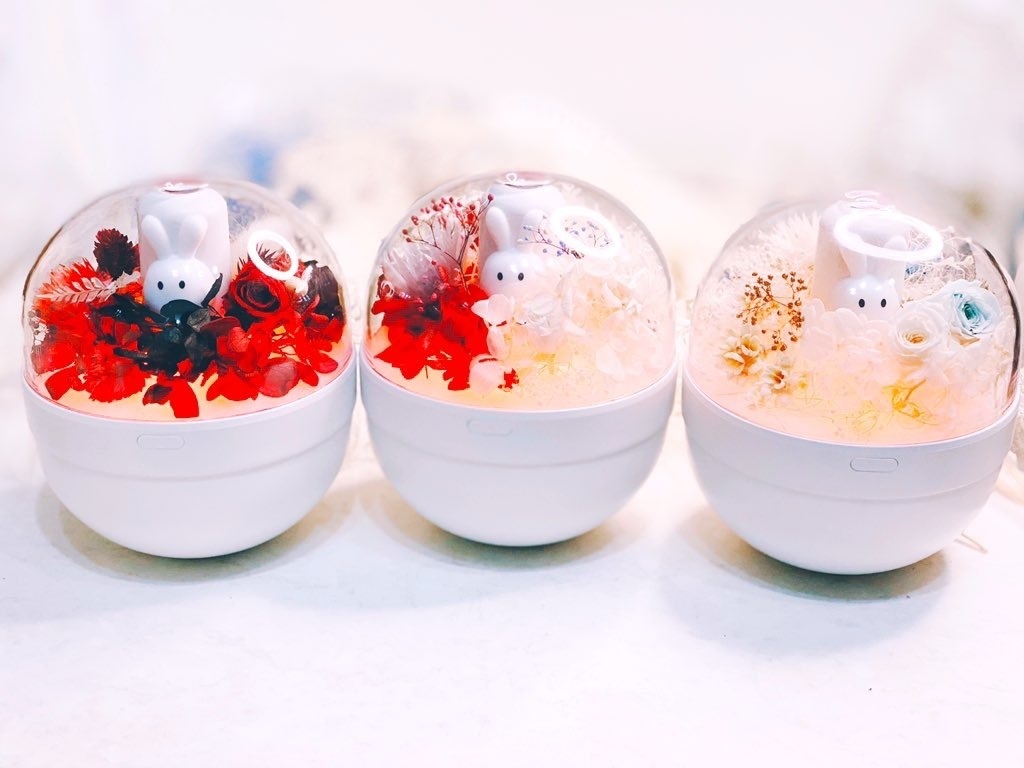 【各一点物】イメージドライフラワーUSB加湿器