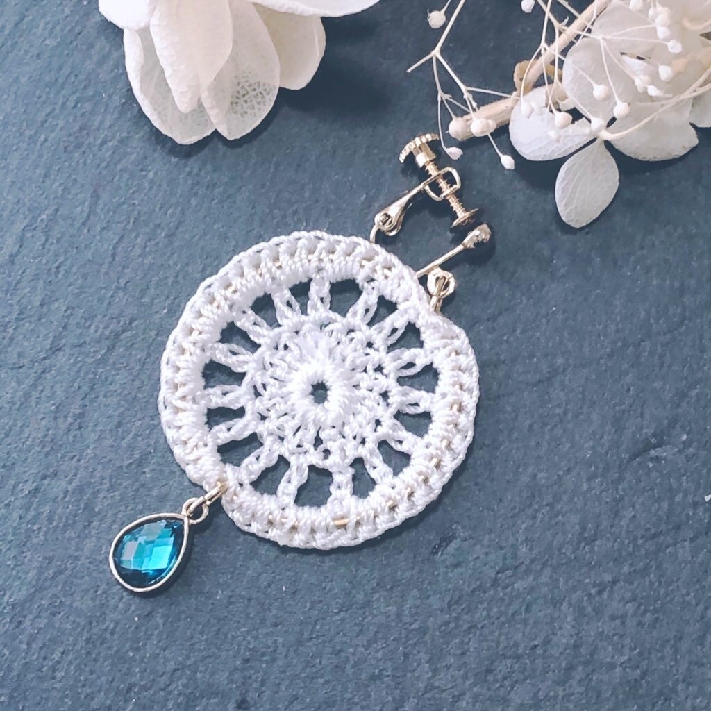 赤安レースイヤリング・ピアス