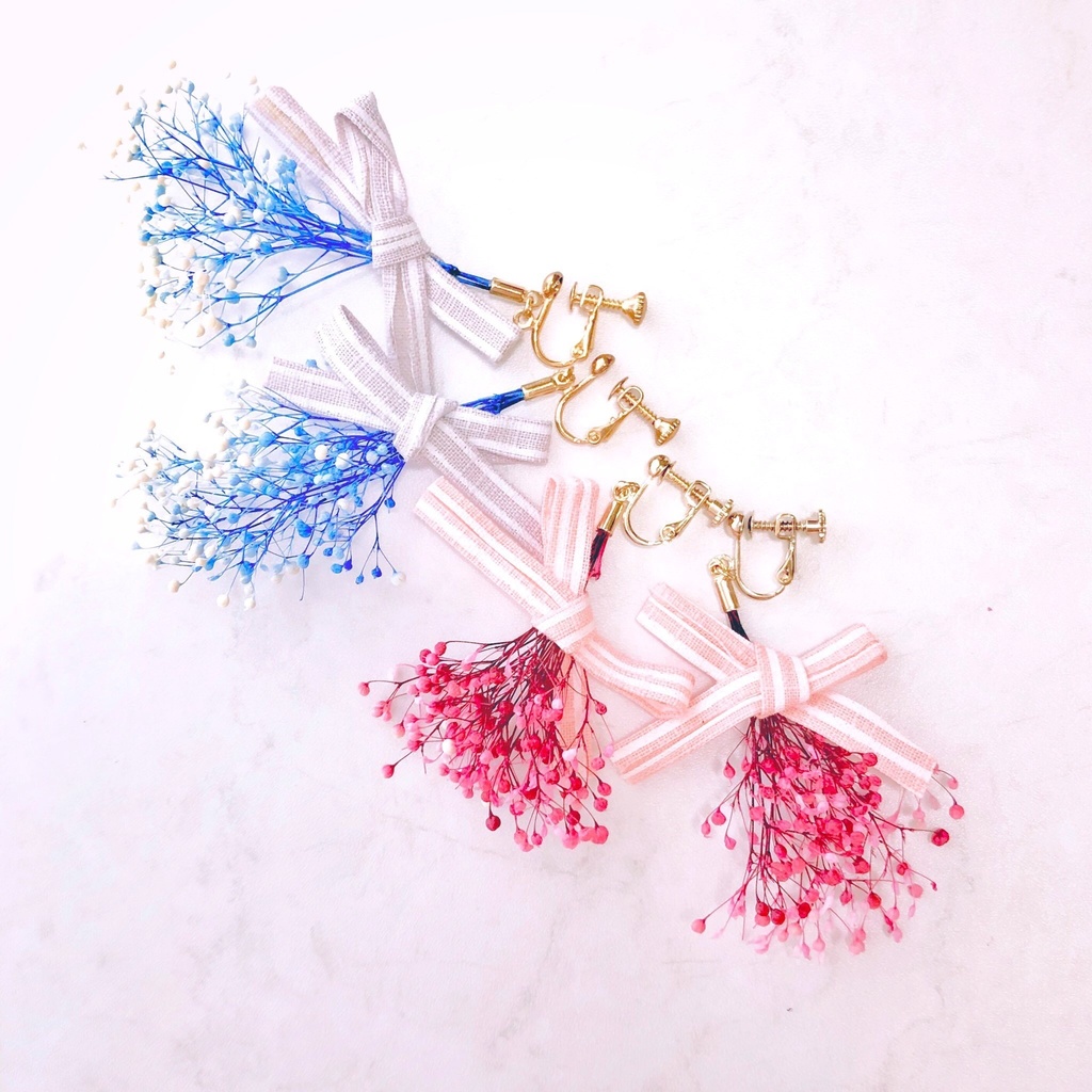 赤安カスミソウイヤリング・ピアス