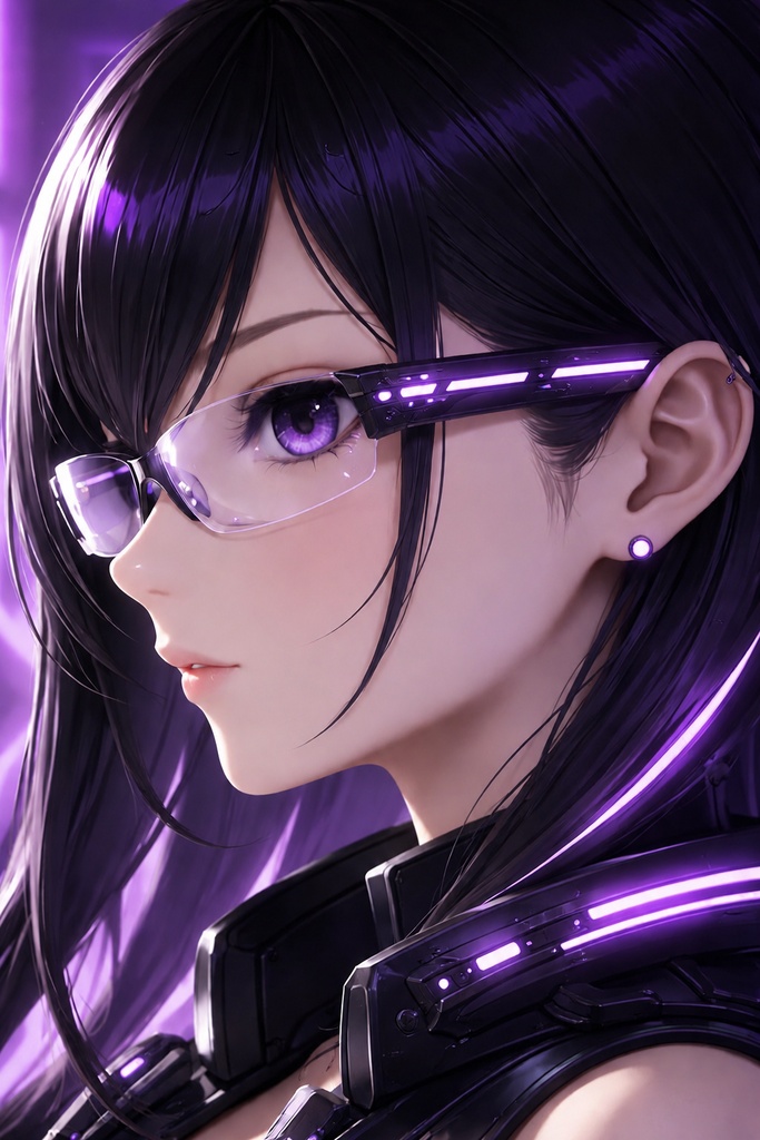 Cyber glasses purple