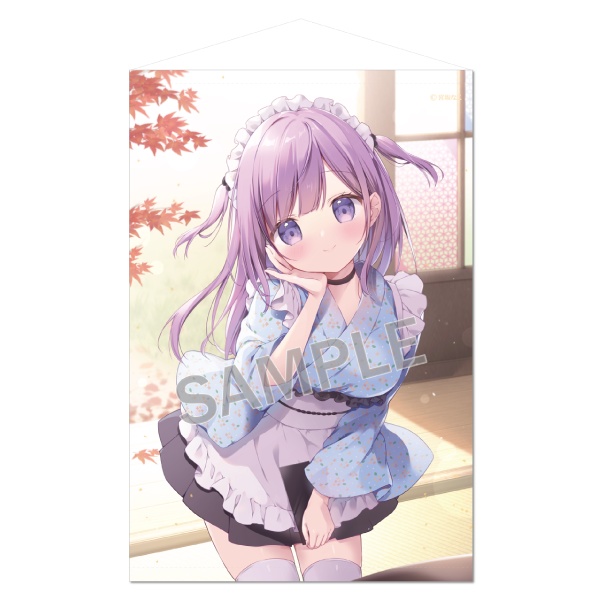 【宮坂なこ】B2タペストリー 和メイド彩花ちゃん