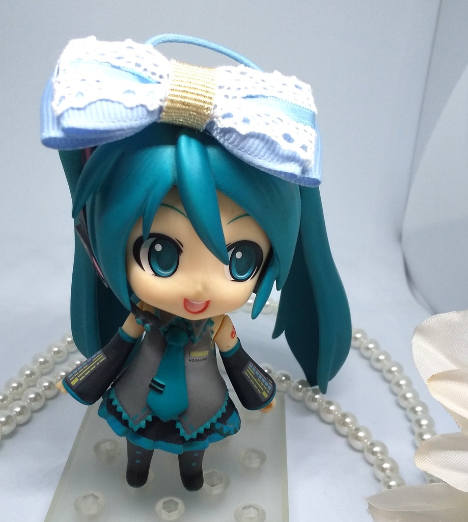 ブルーベースのレースリボン【もちマス・ねんどろいど 小物】