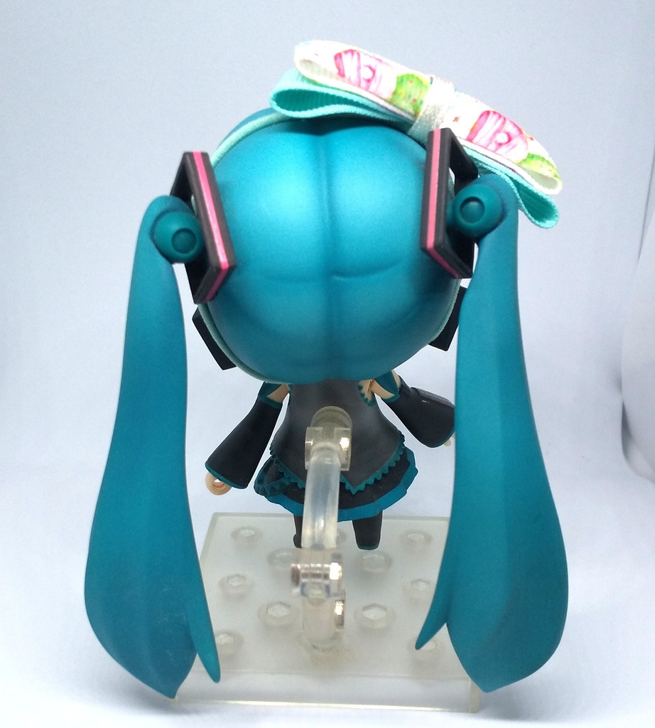 ドーナツ柄グリーンリボン【もちマス・ねんどろいど・ぬい 小物】