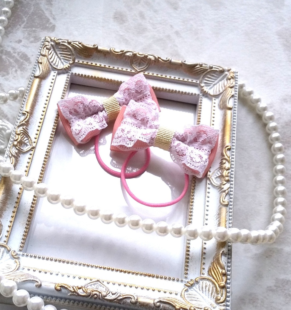 レースピンクリボン【もちマス・ねんどろいど・ぬい 小物】