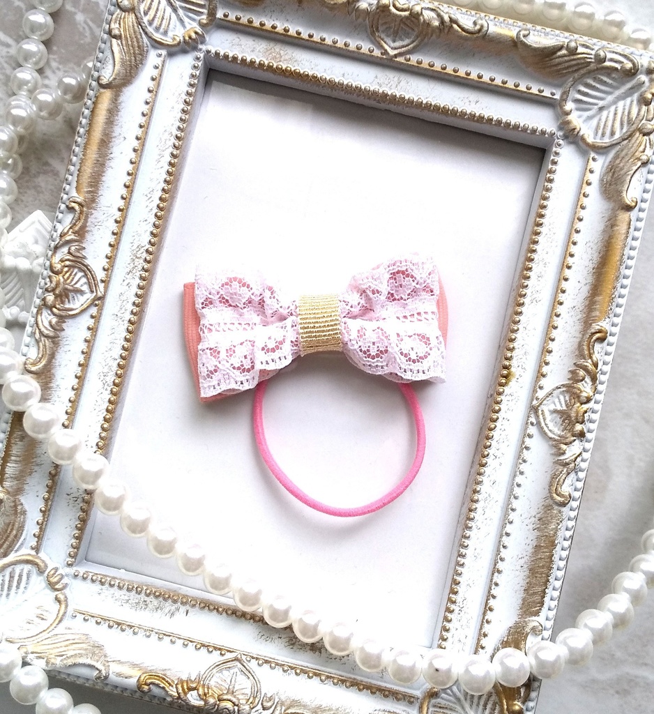 レースピンクリボン【もちマス・ねんどろいど・ぬい 小物】