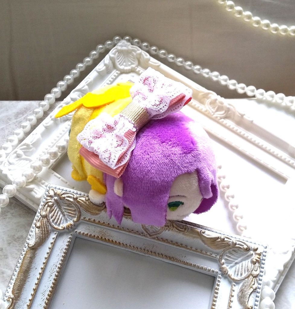 レースピンクリボン【もちマス・ねんどろいど・ぬい 小物】