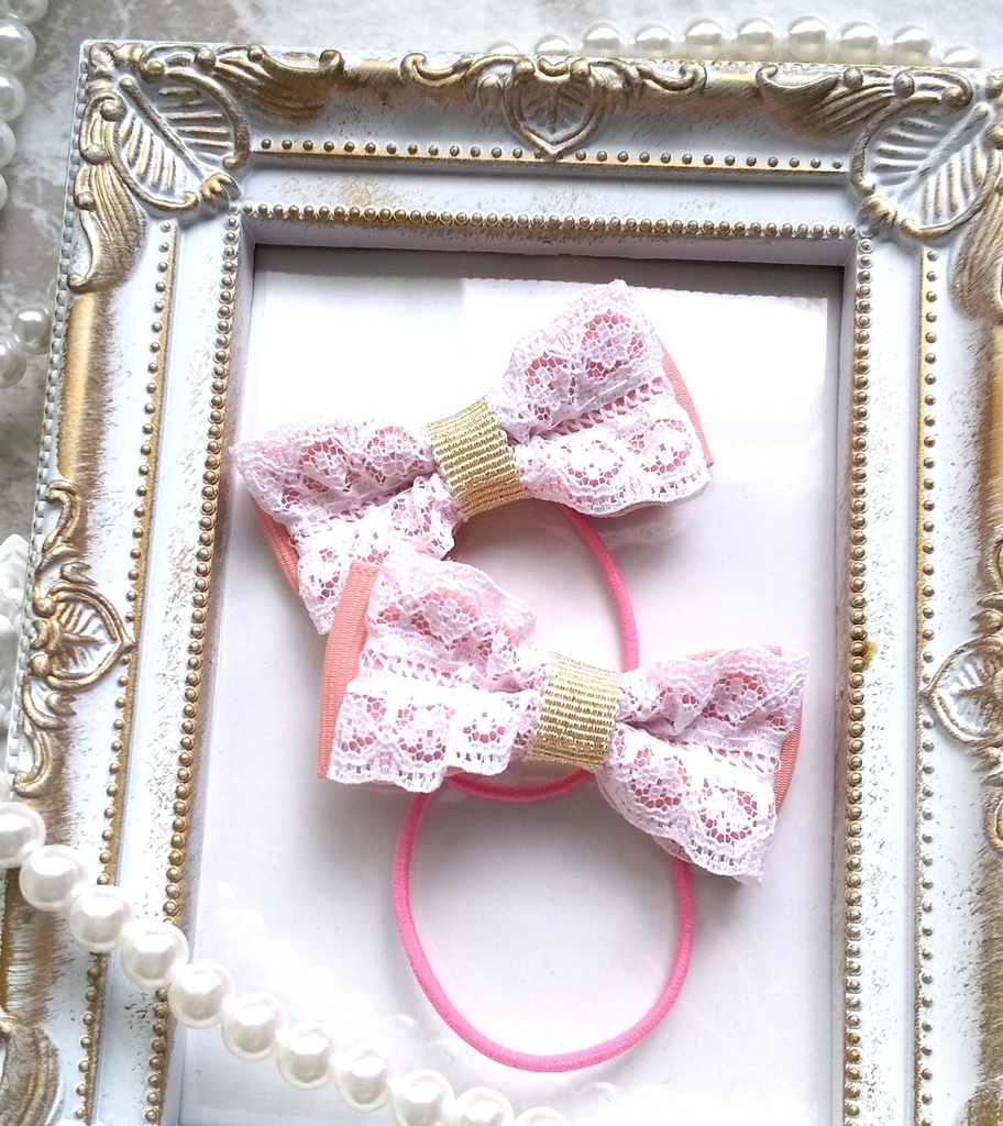 レースピンクリボン【もちマス・ねんどろいど・ぬい 小物】