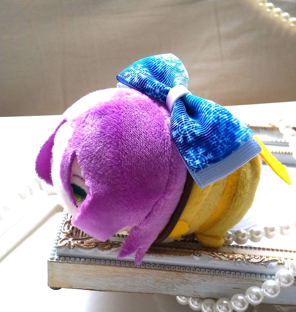 雪の結晶柄 ブルーリボン【もちマス・ねんどろいど・ぬい 小物】