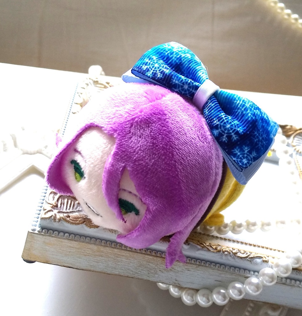 雪の結晶柄 ブルーリボン【もちマス・ねんどろいど・ぬい 小物】