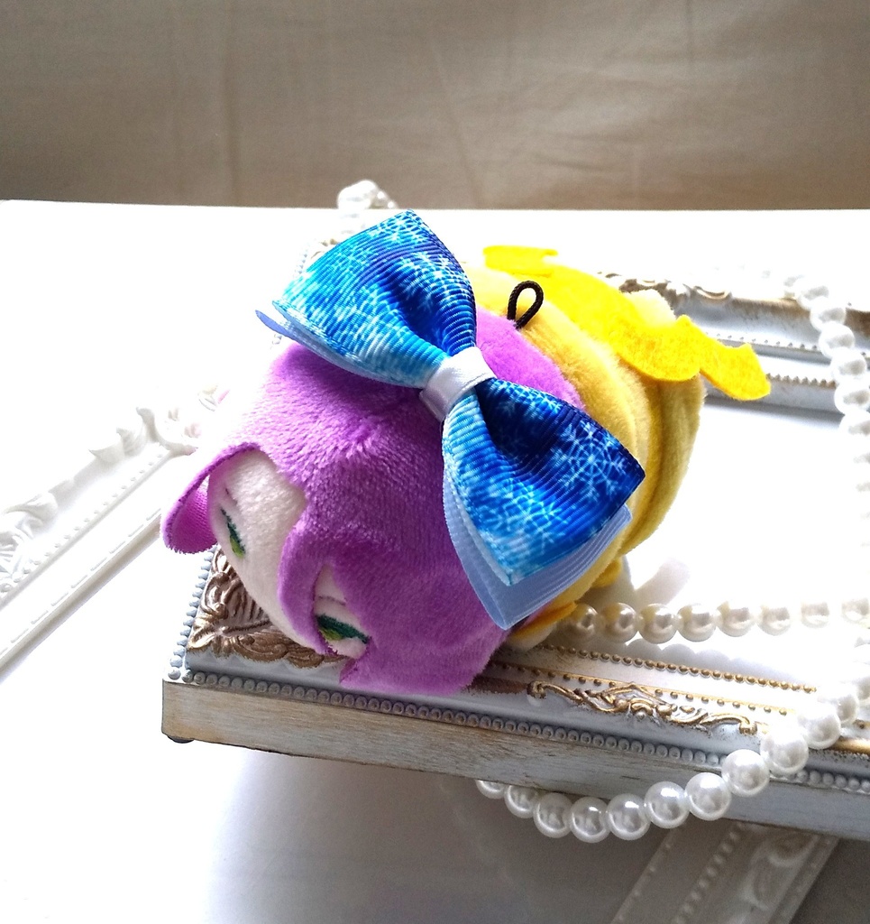 雪の結晶柄 ブルーリボン【もちマス・ねんどろいど・ぬい 小物】