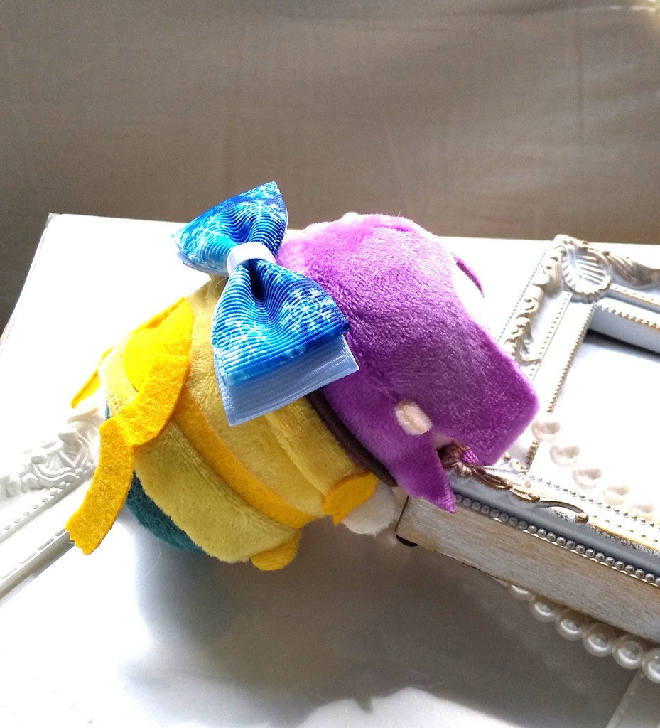 雪の結晶柄 ブルーリボン【もちマス・ねんどろいど・ぬい 小物】