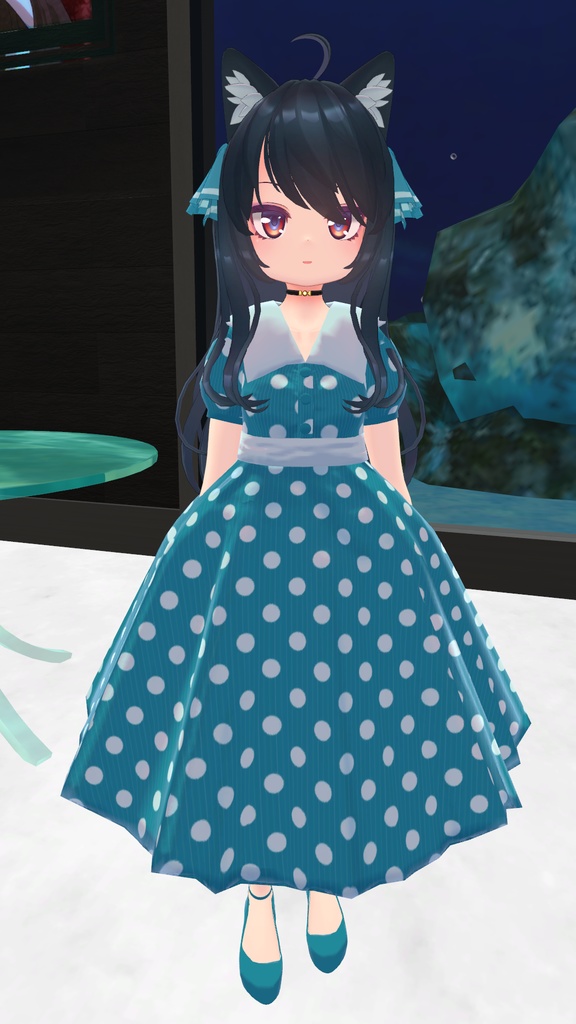 FLASTOREアバター&マヌカ向け衣装「水玉ワンピ」