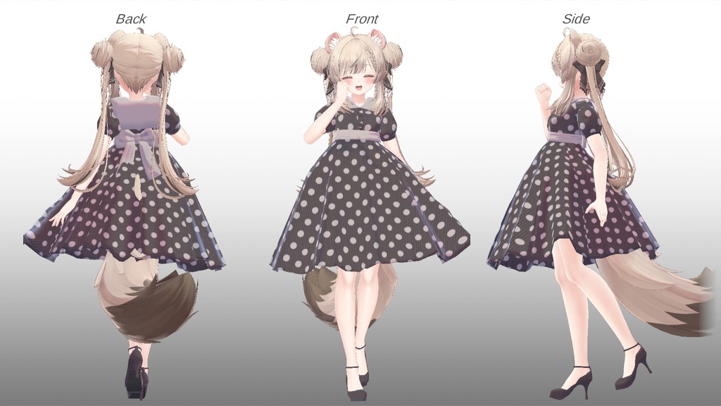 FLASTOREアバター&マヌカ向け衣装「水玉ワンピ」