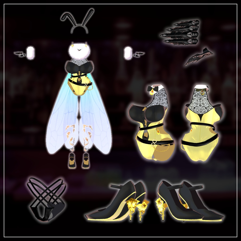 複数アバター向け衣装「ハニースーツ」
