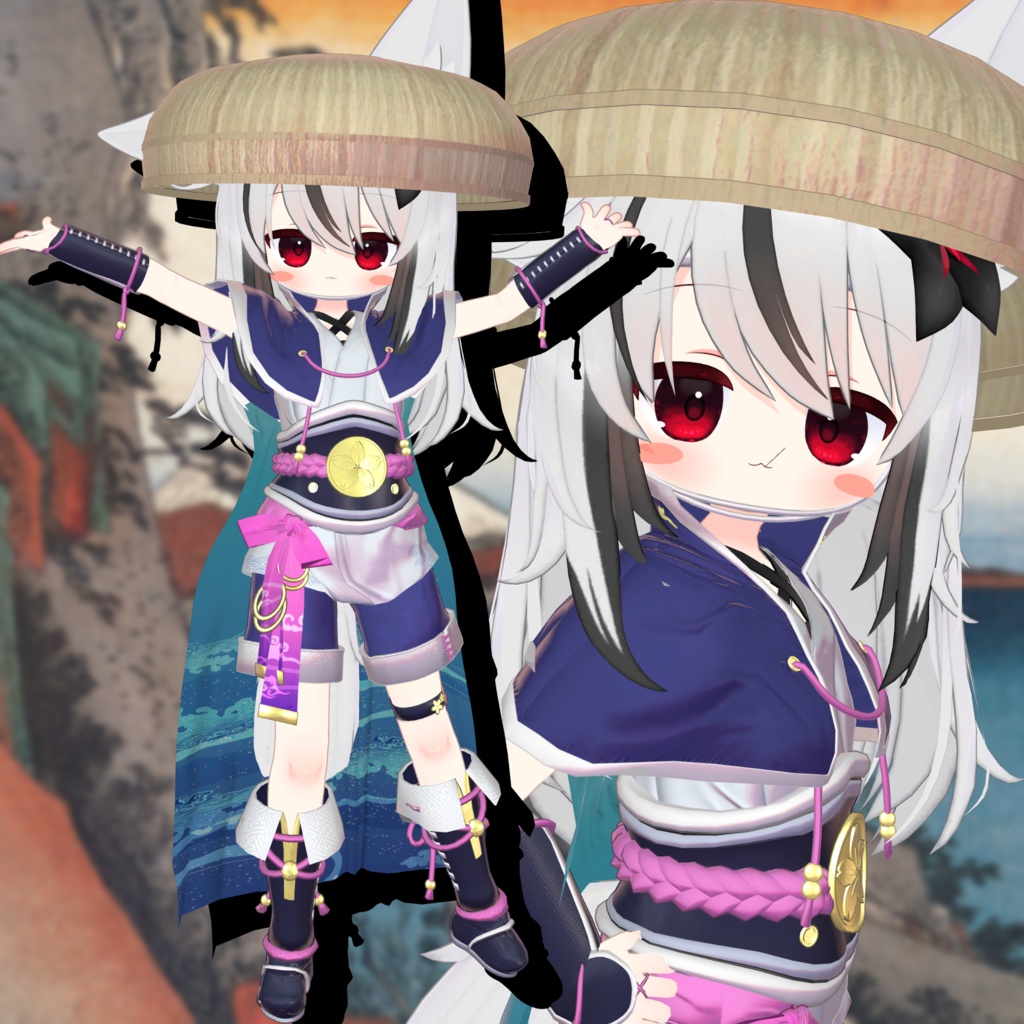 複数アバター向け衣装「風来道中膝栗毛」