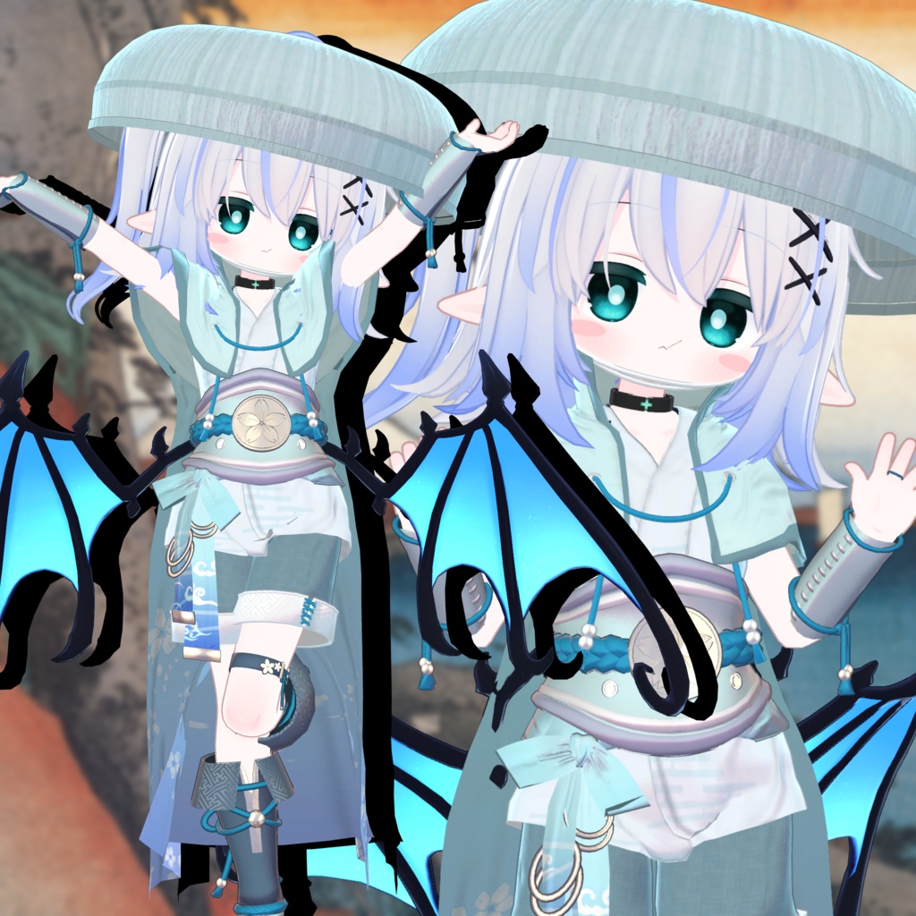 複数アバター向け衣装「風来道中膝栗毛」