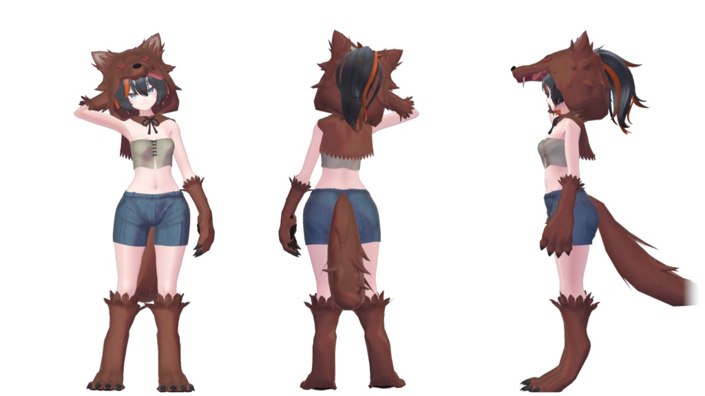 【MA設定済】複数アバター向け衣装「ウェアウルフウェア」