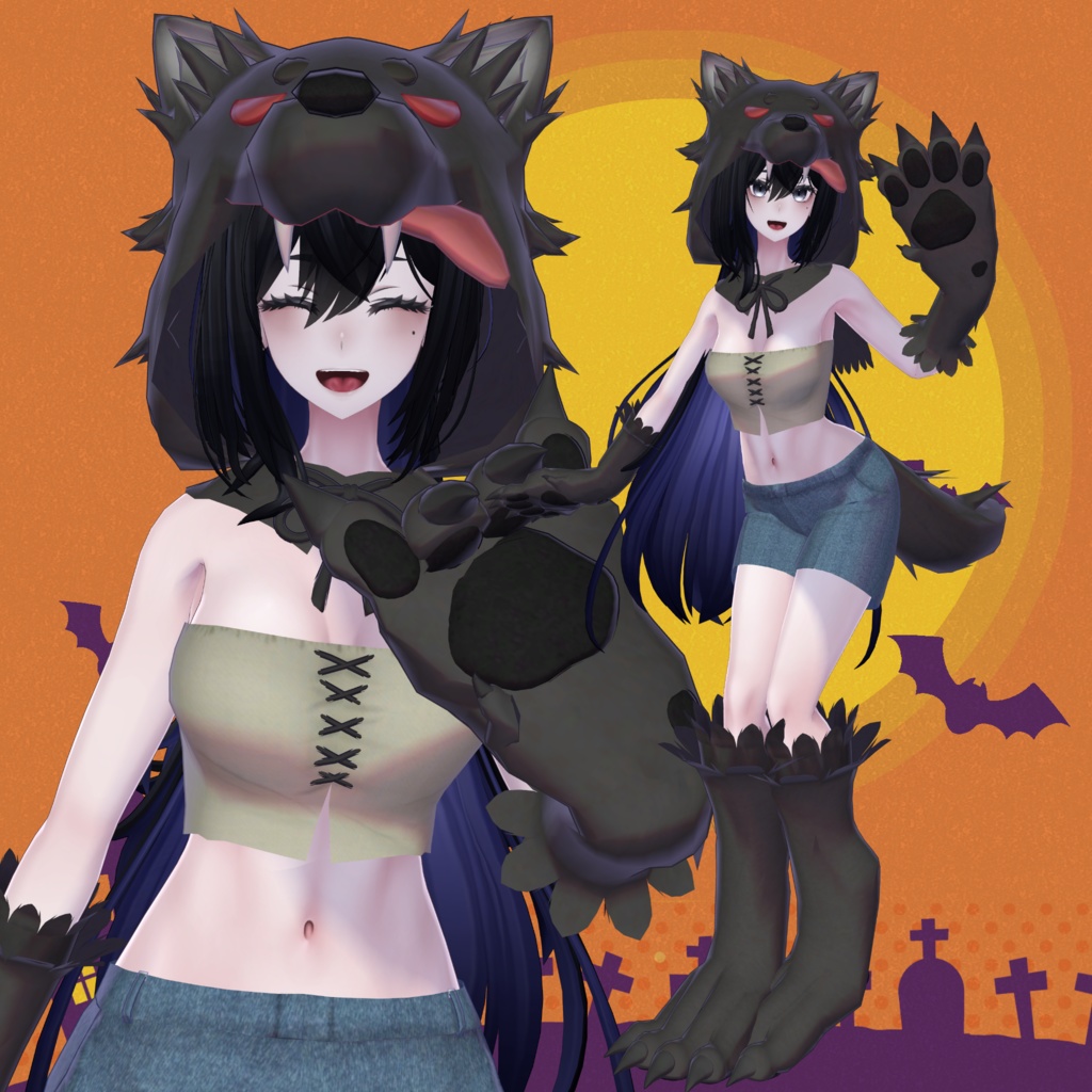 【MA設定済】複数アバター向け衣装「ウェアウルフウェア」