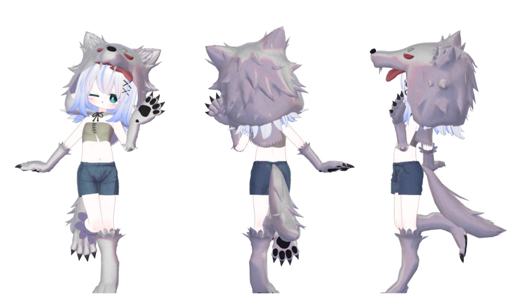 【MA設定済】複数アバター向け衣装「ウェアウルフウェア」