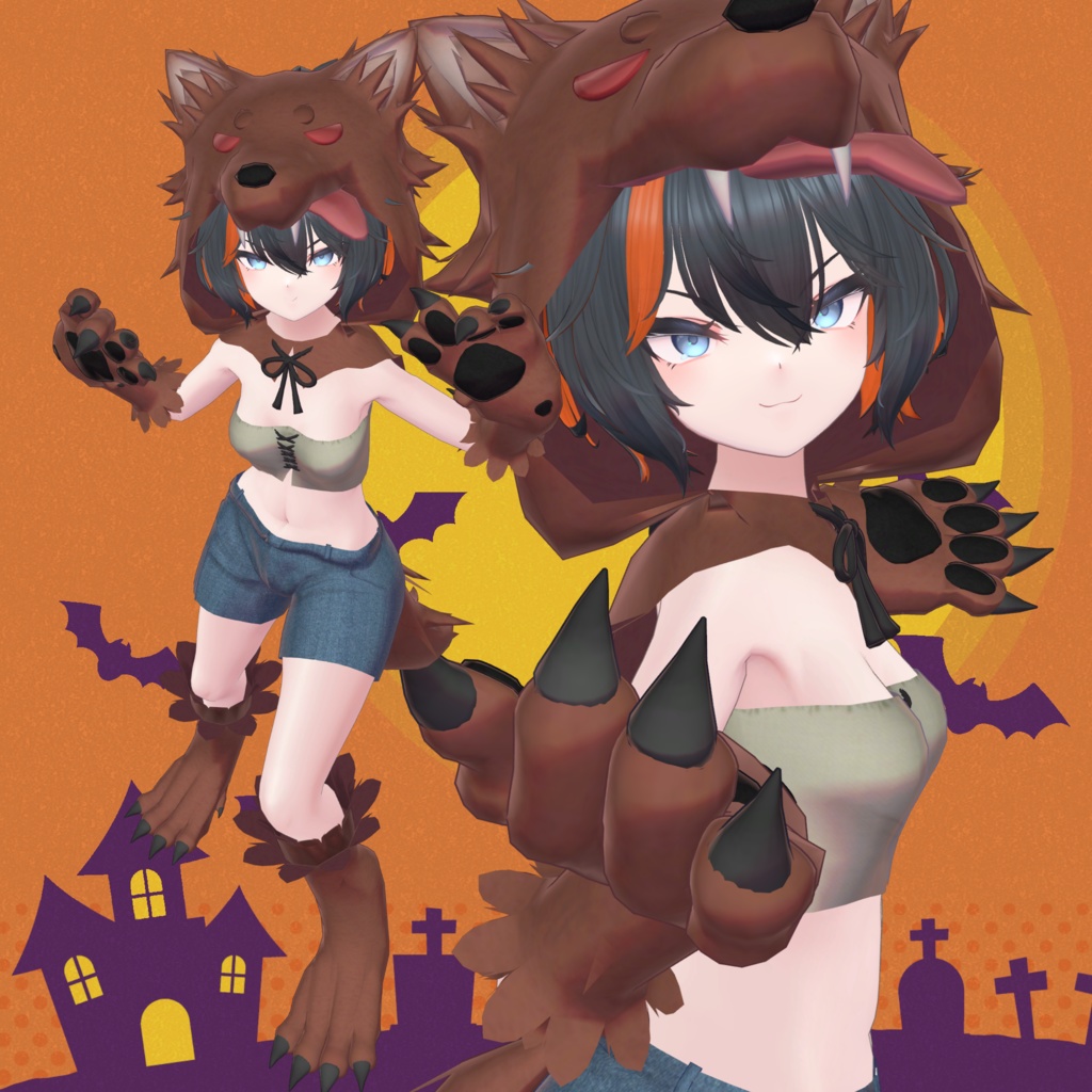 【MA設定済】複数アバター向け衣装「ウェアウルフウェア」