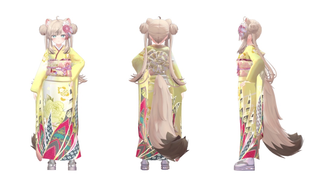 【MA設定済】複数アバター向け衣装「振袖」