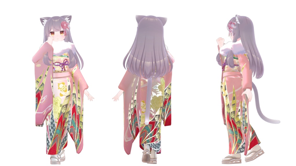 【MA設定済】複数アバター向け衣装「振袖」